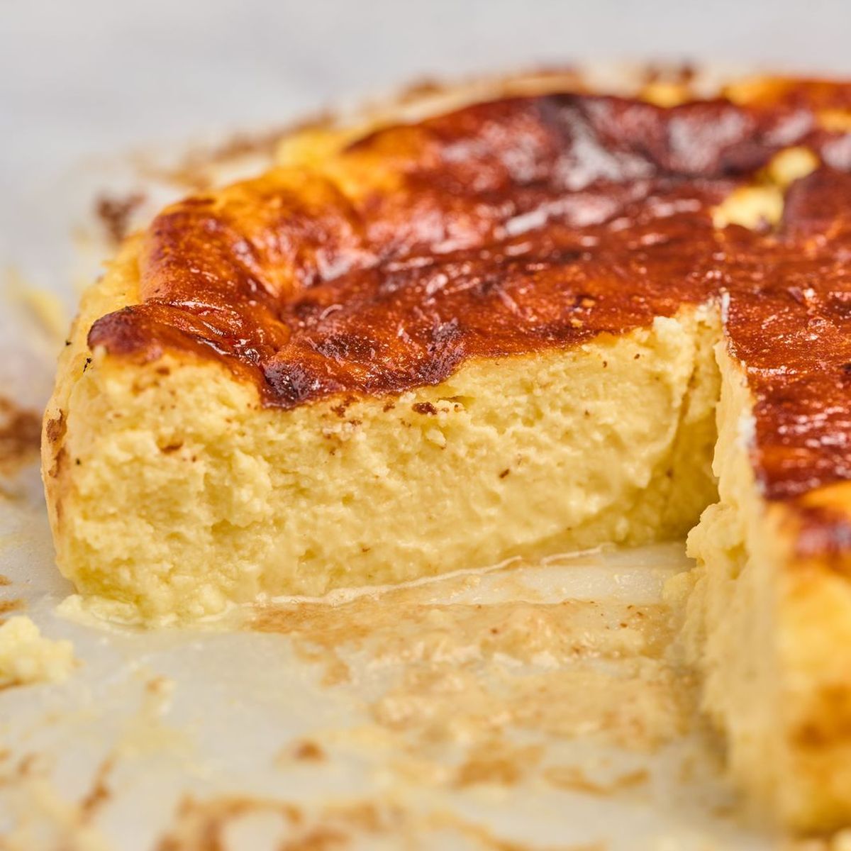 Torta de Queso Vasca (Sin Azúcar Añadida)