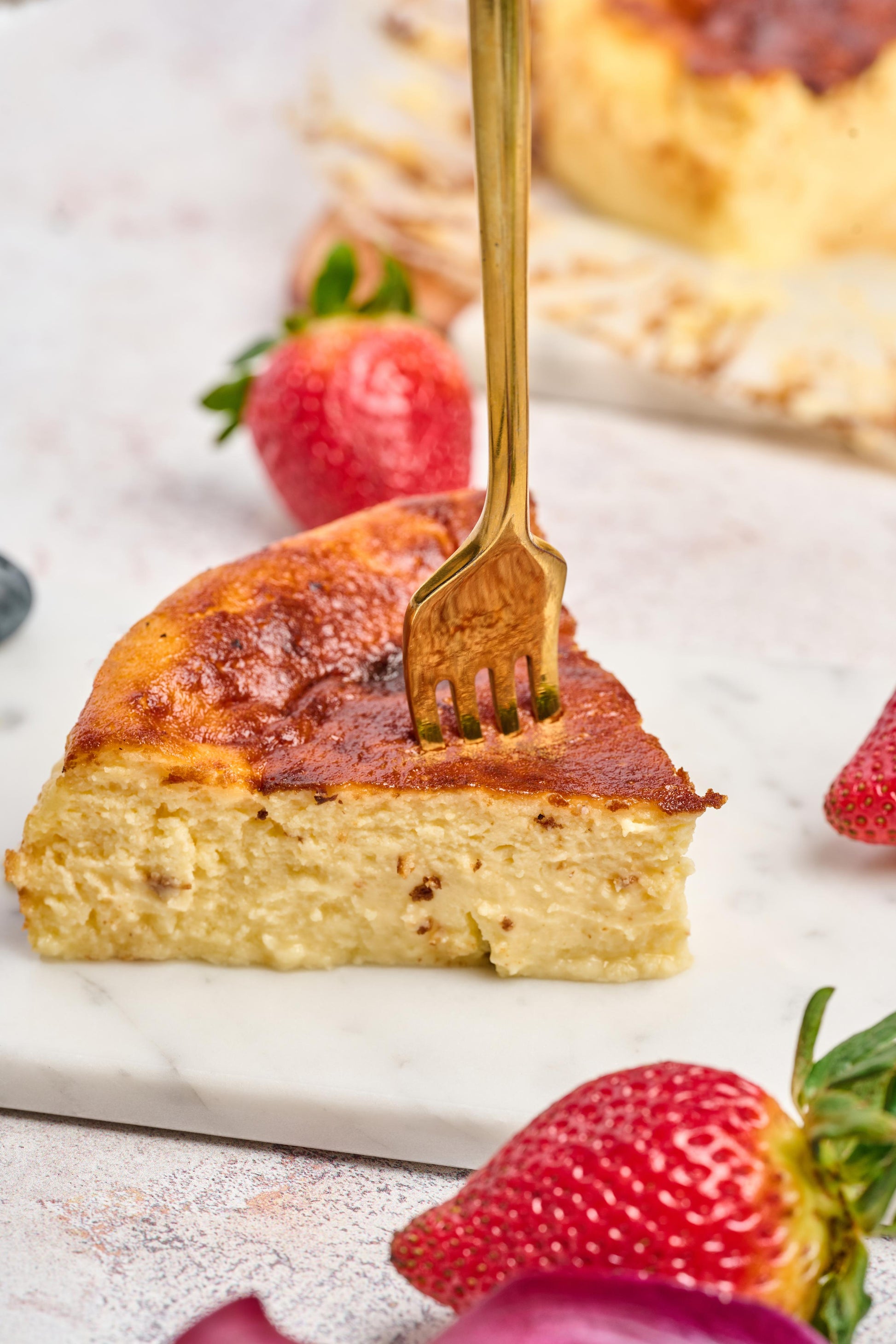 Torta de Queso Vasca (Sin Azúcar Añadida)