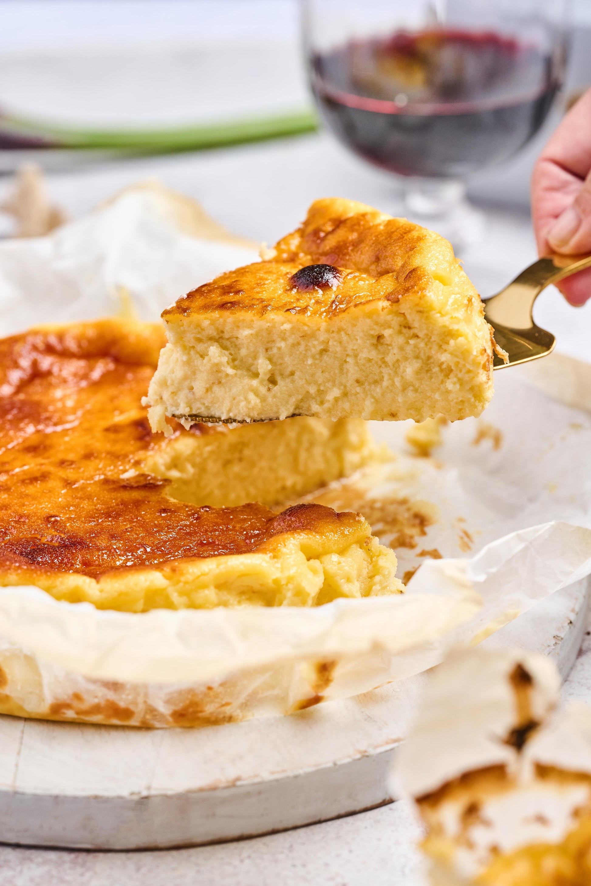 Torta de Queso Vasca (Sin Azúcar Añadida)