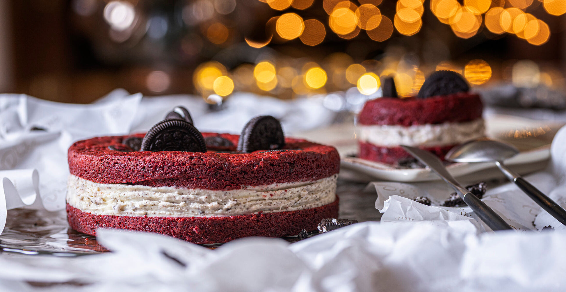 Torta helada de Brownie Redvelvet con Oreo